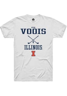 Ryan Voois White Illinois Fighting Illini NIL Sport Icon Short Sleeve T Shirt