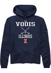 Ryan Voois Rally Mens Navy Blue Illinois Fighting Illini NIL Sport Icon Hooded Sweatshirt