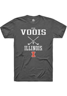 Ryan Voois Dark Grey Illinois Fighting Illini NIL Sport Icon Short Sleeve T Shirt