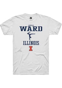 Arielle Ward White Illinois Fighting Illini NIL Sport Icon Short Sleeve T Shirt