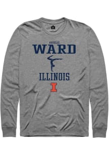 Arielle Ward Rally Mens Graphite Illinois Fighting Illini NIL Sport Icon Tee