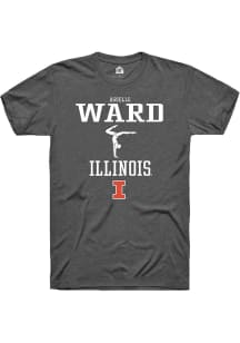 Arielle Ward Dark Grey Illinois Fighting Illini NIL Sport Icon Short Sleeve T Shirt