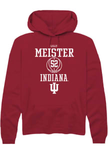 Lilly Meister  Rally Indiana Hoosiers Mens Red NIL Sport Icon Long Sleeve Hoodie