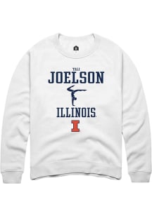 Tali Joelson Rally Mens White Illinois Fighting Illini NIL Sport Icon Crew Sweatshirt