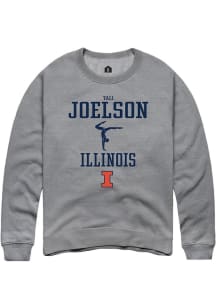 Tali Joelson Rally Mens Graphite Illinois Fighting Illini NIL Sport Icon Crew Sweatshirt