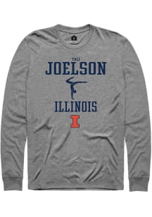 Tali Joelson Rally Mens Graphite Illinois Fighting Illini NIL Sport Icon Tee