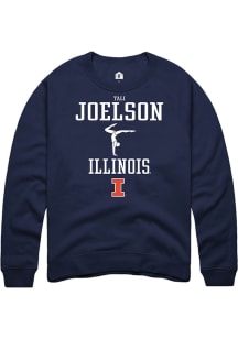 Tali Joelson Rally Mens Navy Blue Illinois Fighting Illini NIL Sport Icon Crew Sweatshirt