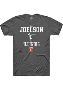 Tali Joelson Dark Grey Illinois Fighting Illini NIL Sport Icon Short Sleeve T Shirt