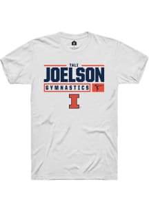 Tali Joelson White Illinois Fighting Illini NIL Stacked Box Short Sleeve T Shirt