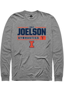 Tali Joelson Rally Mens Graphite Illinois Fighting Illini NIL Stacked Box Tee