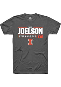 Tali Joelson Dark Grey Illinois Fighting Illini NIL Stacked Box Short Sleeve T Shirt