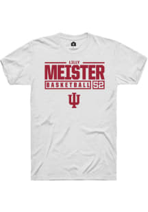 Lilly Meister  Indiana Hoosiers White Rally NIL Stacked Box Short Sleeve T Shirt