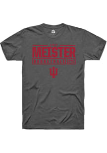 Lilly Meister  Indiana Hoosiers Dark Grey Rally NIL Stacked Box Short Sleeve T Shirt