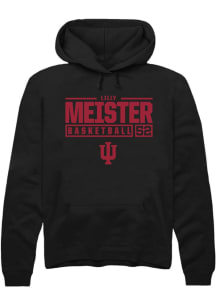 Lilly Meister  Rally Indiana Hoosiers Mens Black NIL Stacked Box Long Sleeve Hoodie