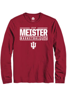 Lilly Meister  Indiana Hoosiers Red Rally NIL Stacked Box Long Sleeve T Shirt