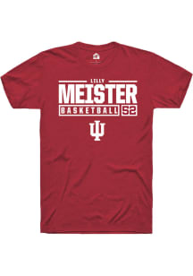 Lilly Meister  Indiana Hoosiers Red Rally NIL Stacked Box Short Sleeve T Shirt