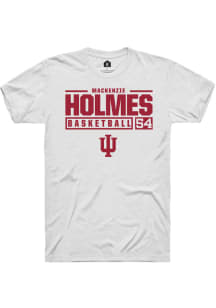 Mackenzie Holmes  Indiana Hoosiers White Rally NIL Stacked Box Short Sleeve T Shirt