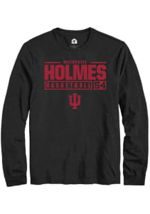Mackenzie Holmes  Indiana Hoosiers Black Rally NIL Stacked Box Long Sleeve T Shirt