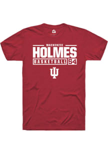Mackenzie Holmes  Indiana Hoosiers Red Rally NIL Stacked Box Short Sleeve T Shirt