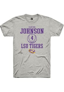 Flau'jae Johnson  LSU Tigers Ash Rally NIL Sport Icon Short Sleeve T Shirt