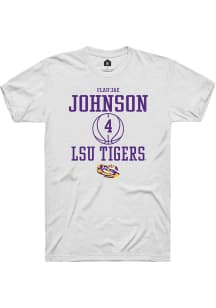 Flau'jae Johnson  LSU Tigers White Rally NIL Sport Icon Short Sleeve T Shirt