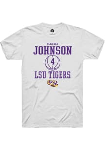 Flau'jae Johnson  LSU Tigers White Rally NIL Sport Icon Short Sleeve T Shirt