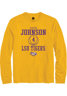 Flau'jae Johnson  LSU Tigers Gold Rally NIL Sport Icon Long Sleeve T Shirt