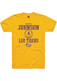 Flau'jae Johnson  LSU Tigers Gold Rally NIL Sport Icon Short Sleeve T Shirt