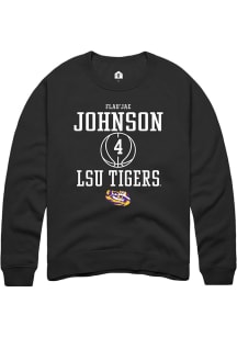 Flau'jae Johnson  Rally LSU Tigers Mens Black NIL Sport Icon Long Sleeve Crew Sweatshirt