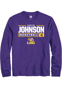 Flau'jae Johnson  LSU Tigers Purple Rally NIL Stacked Box Long Sleeve T Shirt