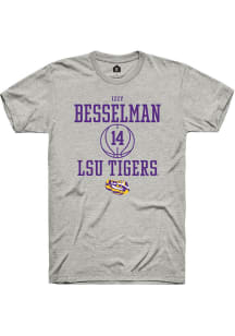 Izzy Besselman  LSU Tigers Ash Rally NIL Sport Icon Short Sleeve T Shirt