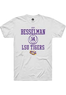 Izzy Besselman  LSU Tigers White Rally NIL Sport Icon Short Sleeve T Shirt