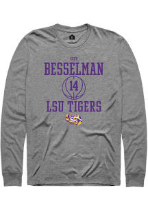 Izzy Besselman  LSU Tigers Grey Rally NIL Sport Icon Long Sleeve T Shirt