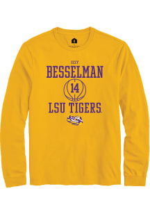 Izzy Besselman  LSU Tigers Gold Rally NIL Sport Icon Long Sleeve T Shirt