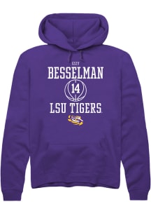 Izzy Besselman  Rally LSU Tigers Mens Purple NIL Sport Icon Long Sleeve Hoodie