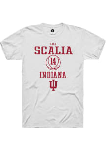 Sara Scalia  Indiana Hoosiers White Rally NIL Sport Icon Short Sleeve T Shirt