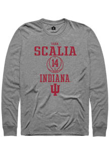 Sara Scalia  Indiana Hoosiers Grey Rally NIL Sport Icon Long Sleeve T Shirt