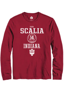 Sara Scalia  Indiana Hoosiers Red Rally NIL Sport Icon Long Sleeve T Shirt