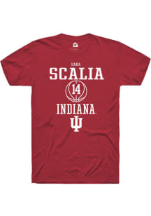 Sara Scalia  Indiana Hoosiers Red Rally NIL Sport Icon Short Sleeve T Shirt