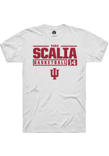 Sara Scalia  Indiana Hoosiers White Rally NIL Stacked Box Short Sleeve T Shirt