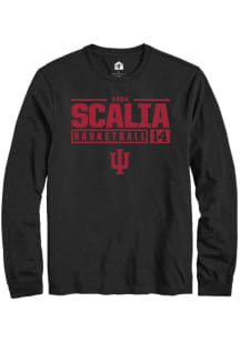 Sara Scalia  Indiana Hoosiers Black Rally NIL Stacked Box Long Sleeve T Shirt