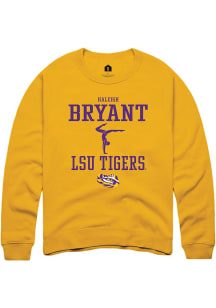 Haleigh Bryant  Rally LSU Tigers Mens Gold NIL Sport Icon Long Sleeve Crew Sweatshirt