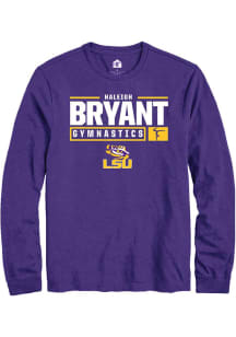Haleigh Bryant  LSU Tigers Purple Rally NIL Stacked Box Long Sleeve T Shirt