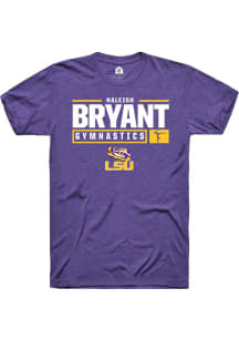 Haleigh Bryant  LSU Tigers Purple Rally NIL Stacked Box Short Sleeve T Shirt