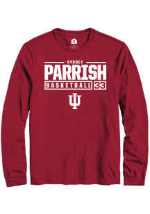 Sydney Parrish  Indiana Hoosiers Red Rally NIL Stacked Box Long Sleeve T Shirt