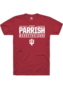 Sydney Parrish  Indiana Hoosiers Red Rally NIL Stacked Box Short Sleeve T Shirt