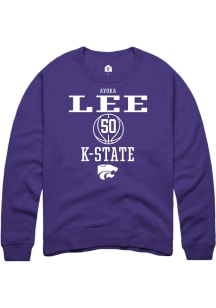 Ayoka Lee Rally Mens Purple K-State Wildcats NIL Sport Icon Crew Sweatshirt