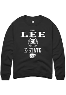 Ayoka Lee Rally Mens Black K-State Wildcats NIL Sport Icon Crew Sweatshirt