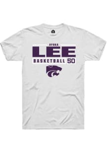 Ayoka Lee White K-State Wildcats NIL Stacked Box Short Sleeve T Shirt