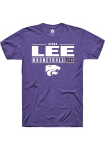 Ayoka Lee  K-State Wildcats Purple Rally NIL Stacked Box Short Sleeve T Shirt